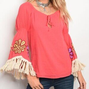 BOHO BELL SLEEVE TOP